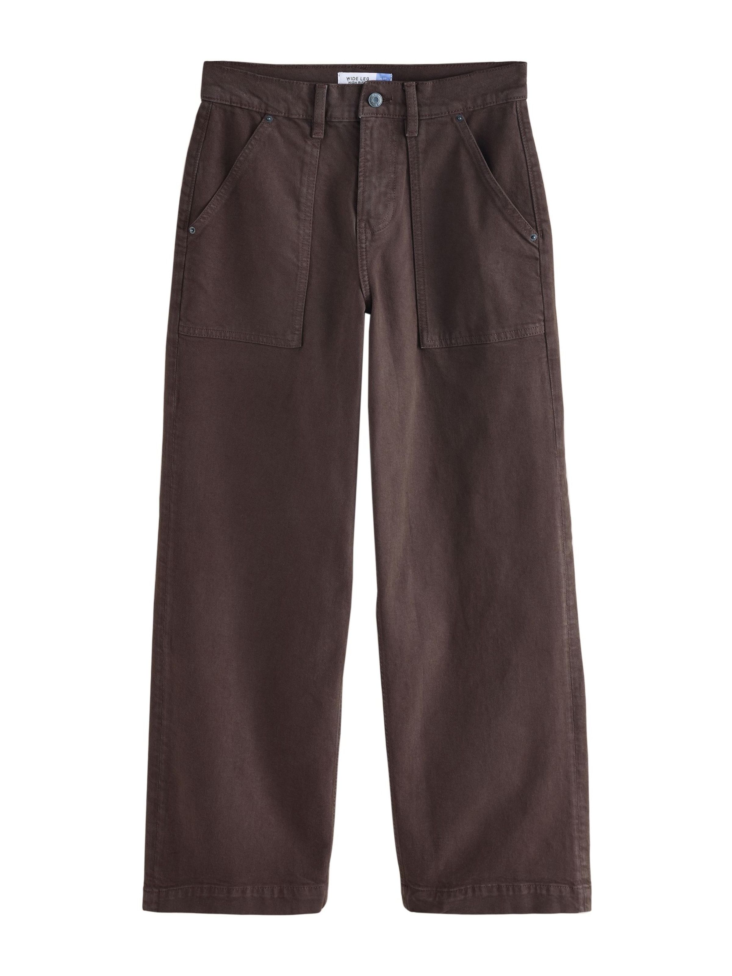 Next Široke hlačnice Kavbojke | rjava barva: sprednja stran