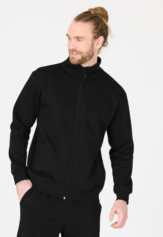 Cruz Sweatvest ' Pitt' in Zwart: voorkant