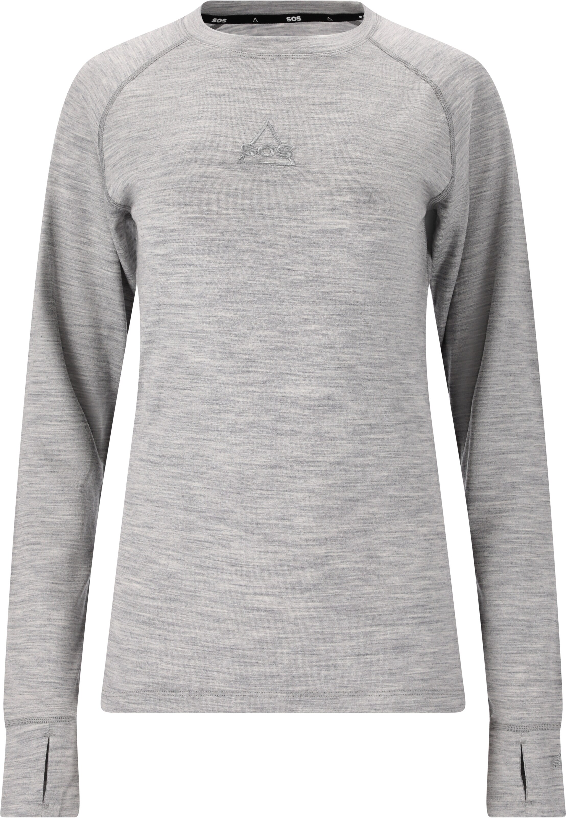 SOS Performance shirt 'Nuuk' in Grey: front