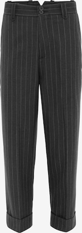 AntiochLoosefit Hlače na crtu - crna boja: prednji dio