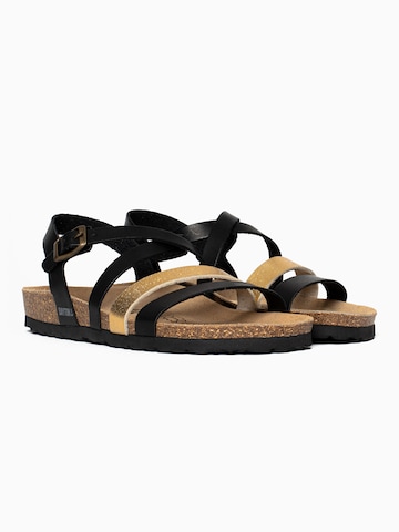 Bayton Sandalen met riem ' Gerone' in Zwart