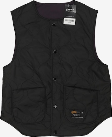 ALPHA INDUSTRIES Weste S in Schwarz: Vorderseite