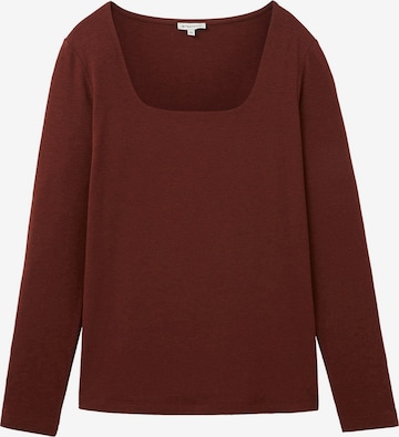 T-shirt TOM TAILOR en marron : devant