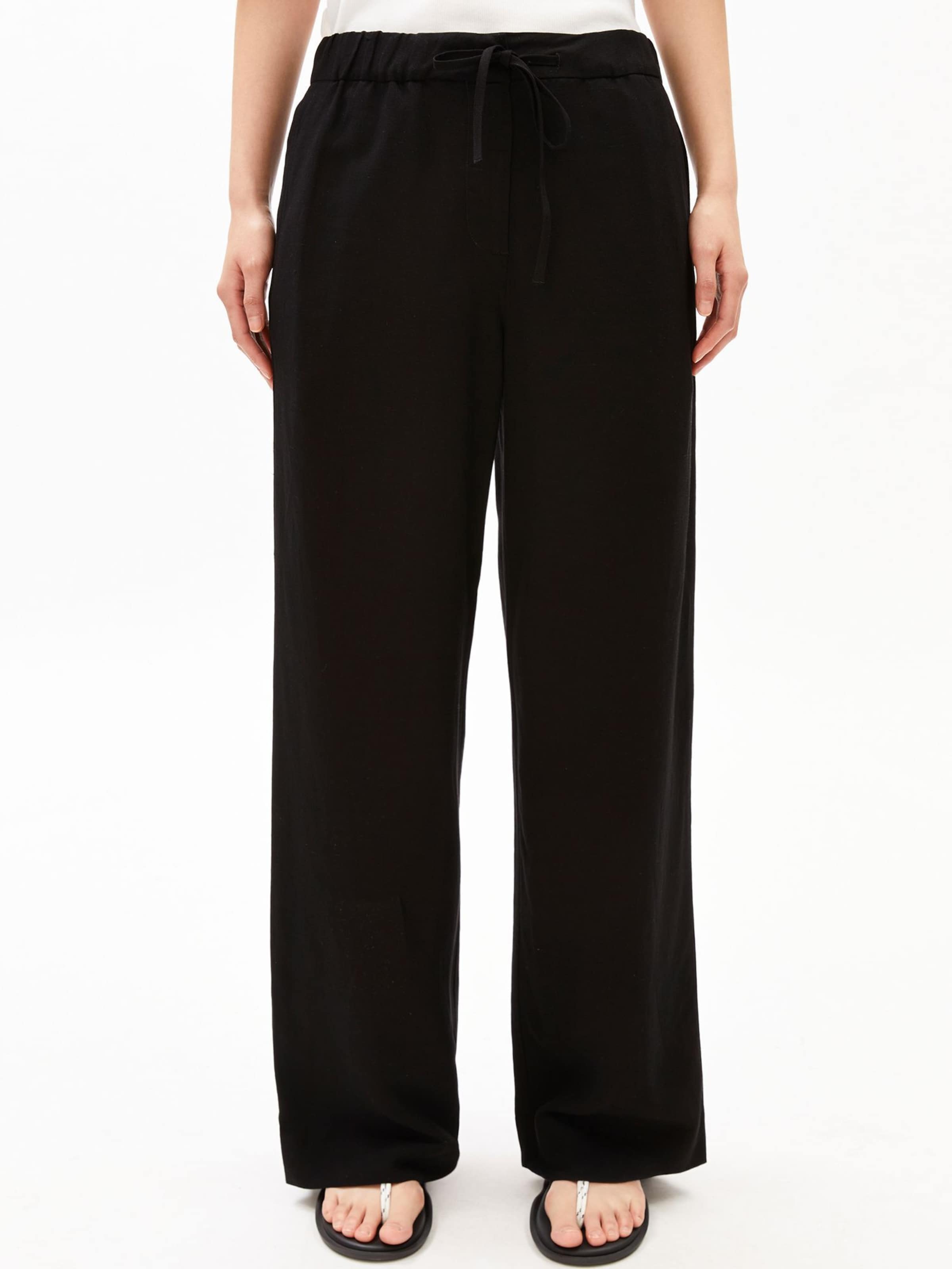 ARMEDANGELS Loosefit Broek in Zwart: voorkant