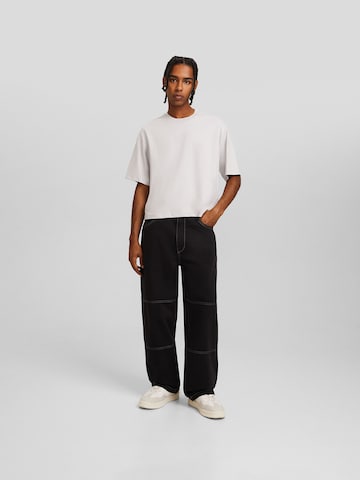 Bershka Loosefit Hose in Schwarz