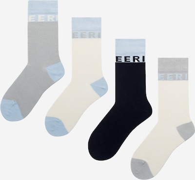 CHEERIO* Calcetines 'Best Friend' en marino / azul claro / gris / blanco, Vista del producto