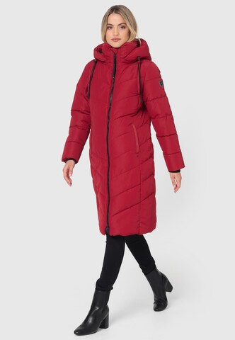 NAVAHOO Zimný kabát 'Sahnekatzii XIV' - Červená