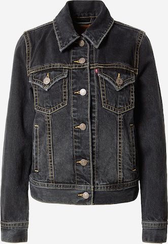 LEVI'S ®Prijelazna jakna 'Noughties Trucker' - crna boja: prednji dio