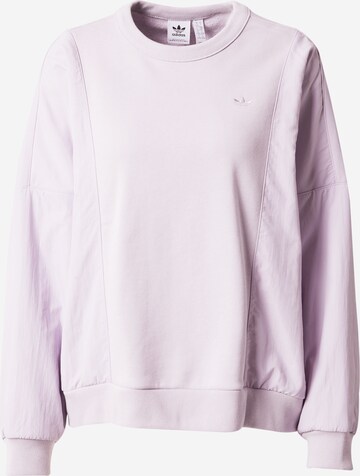 Sweat-shirt 'Premium Essentials Nylon Hybrid' ADIDAS ORIGINALS en violet : devant