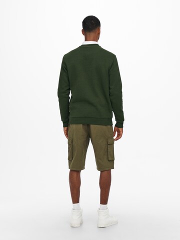 Only & Sons Regular Fit Sweatshirt 'Ceres' in Grün