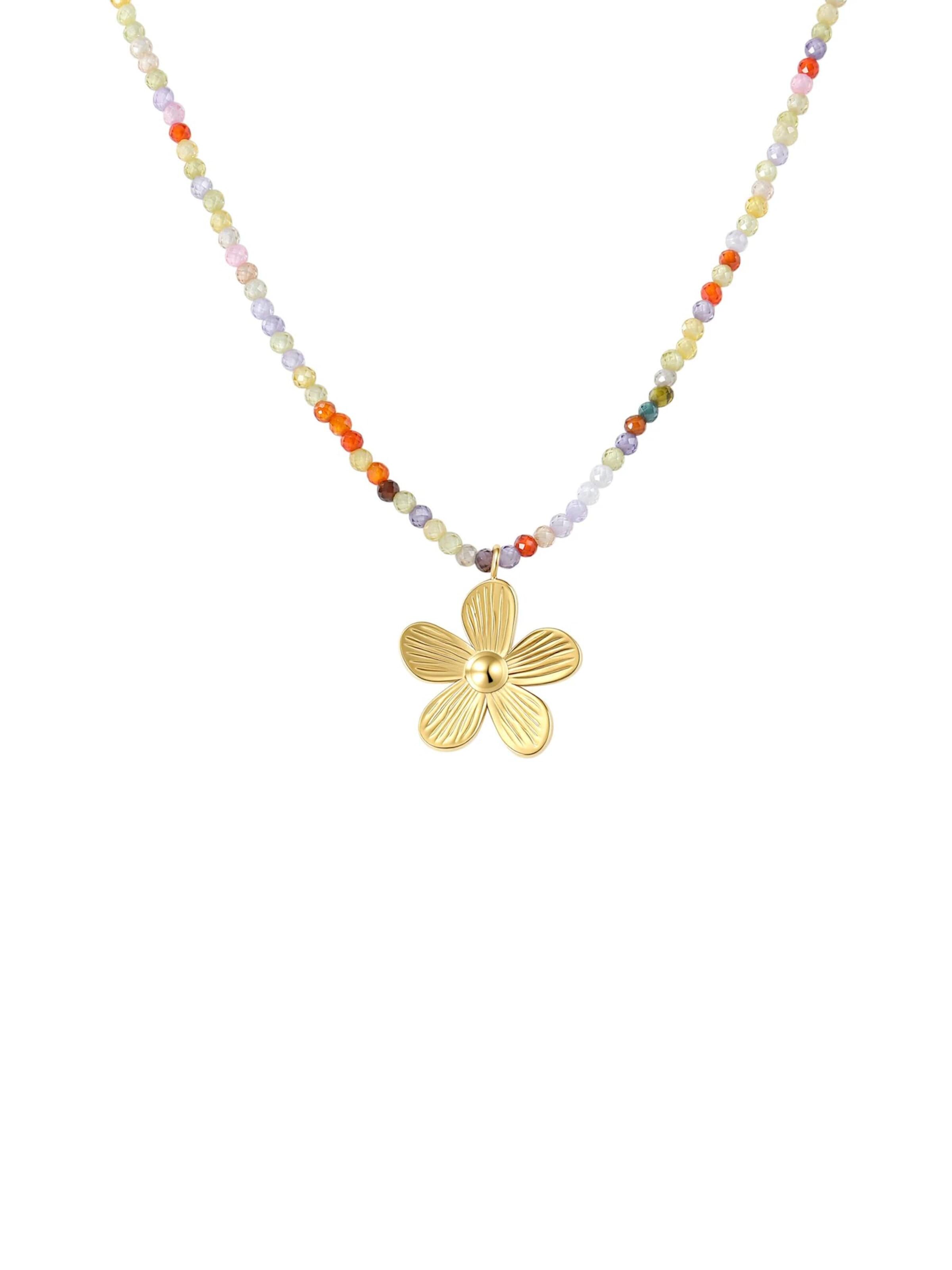 Hey Happiness - Cadena 'Vibrant Summer Daisy' en oro