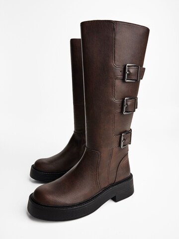 Bottes Bershka en marron