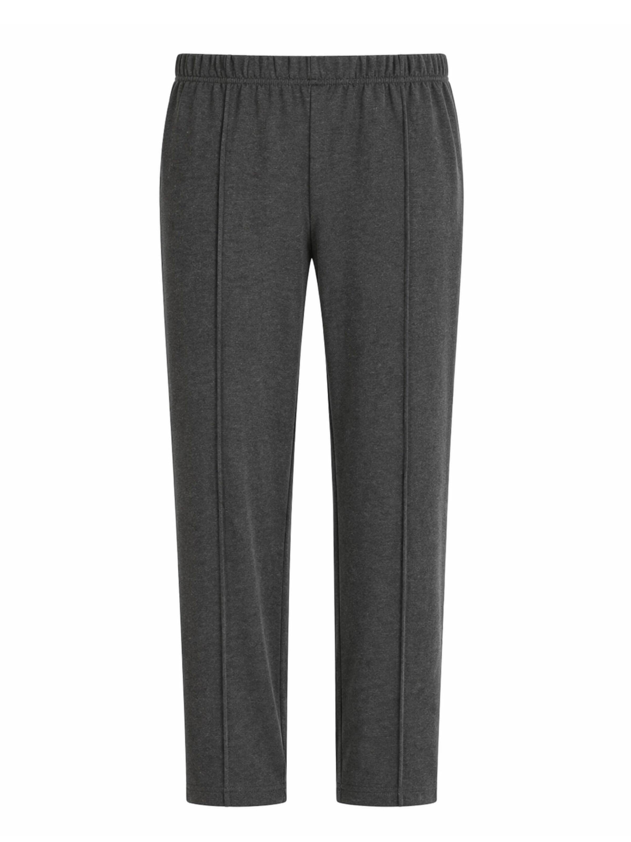 HAJO Regular Pleated Pants in Grey: front