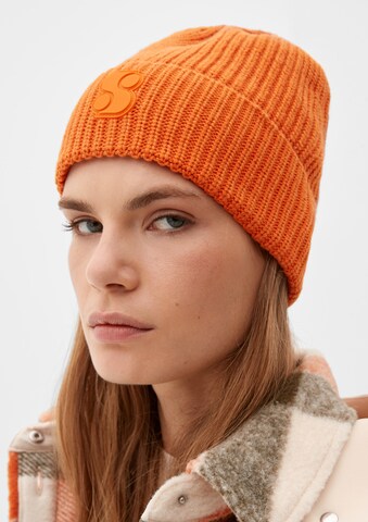 s.Oliver Mütze in Orange: Vorderseite