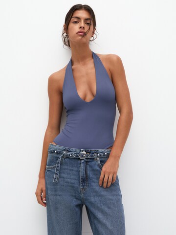 Pull&Bear Shirtbody in Blau: Vorderseite