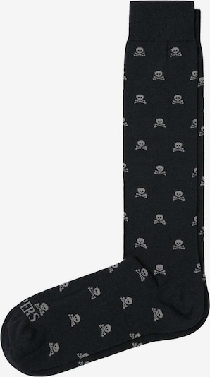 Scalpers Čarape 'Skull' u mornarsko plava / siva, Pregled proizvoda