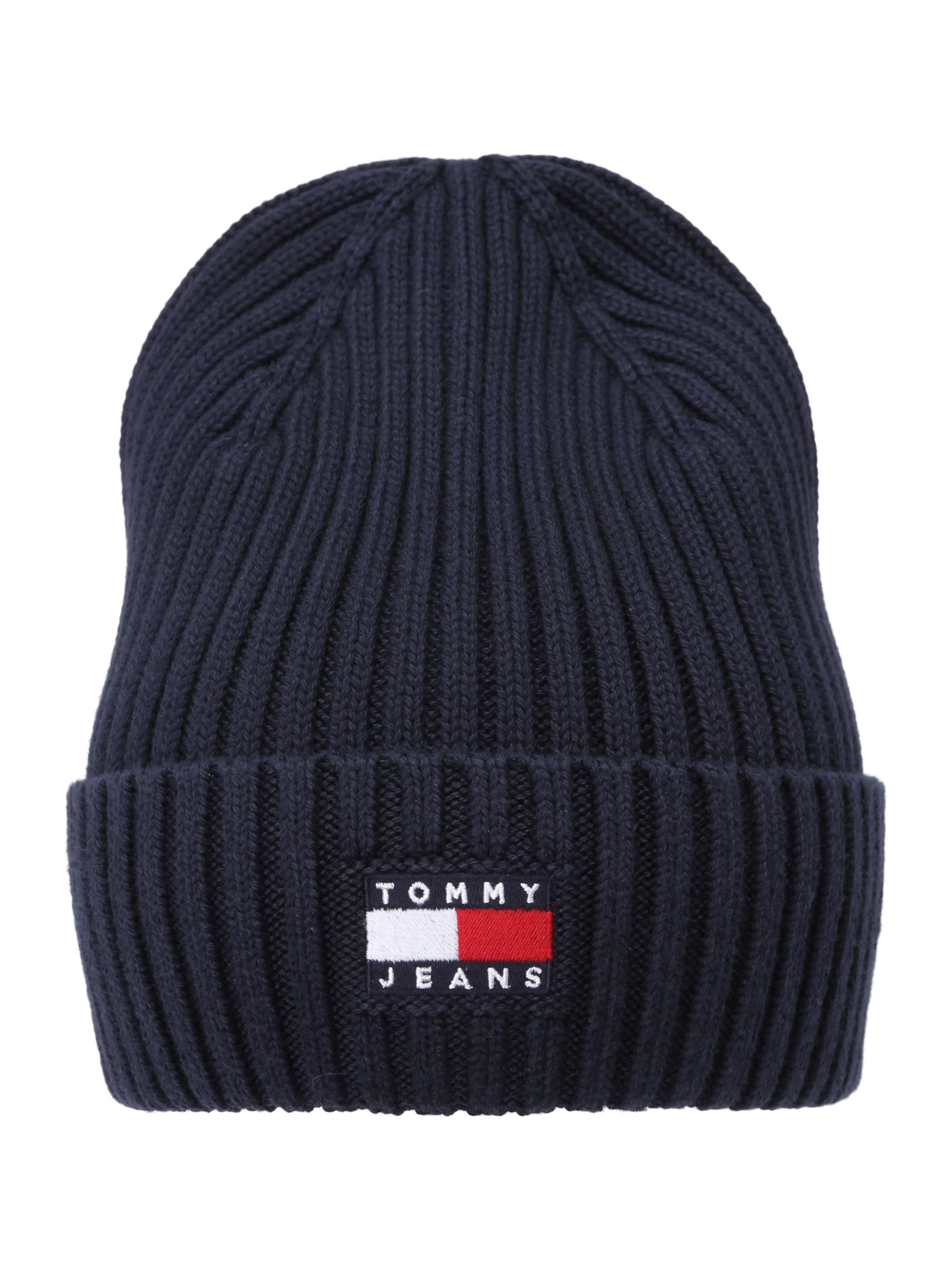 mėlyna Tommy Jeans Megzta kepurė 'Heritage'