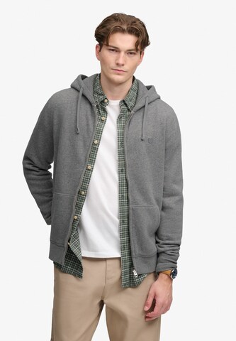 Veste de survêtement 'ESSENTIAL' Superdry & Co en gris : devant