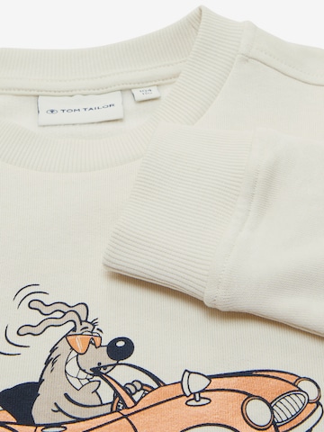 TOM TAILOR Sweatshirt in Beige