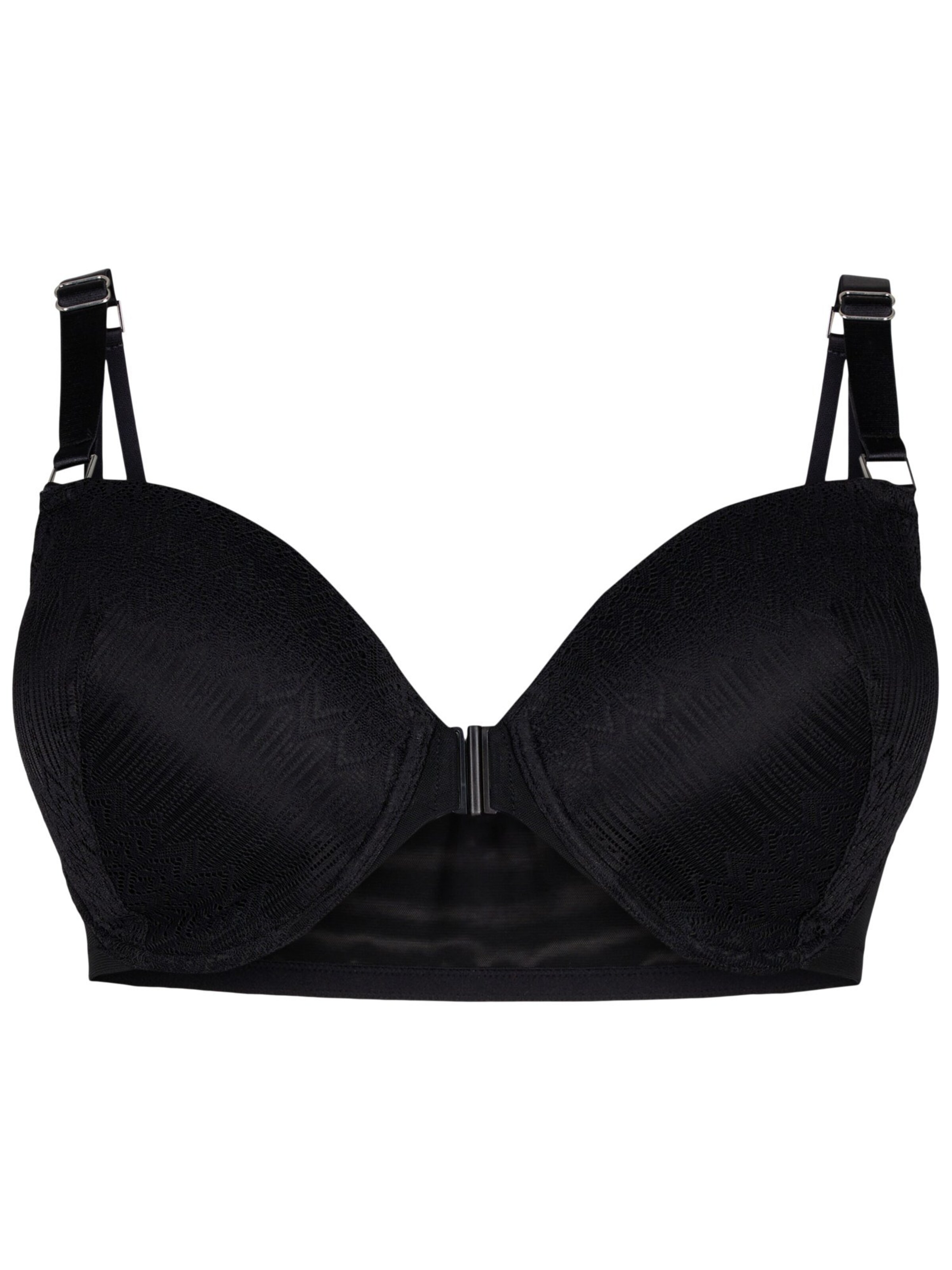 Push-up Reggiseno di Devoted by Zizzi in nero: frontale