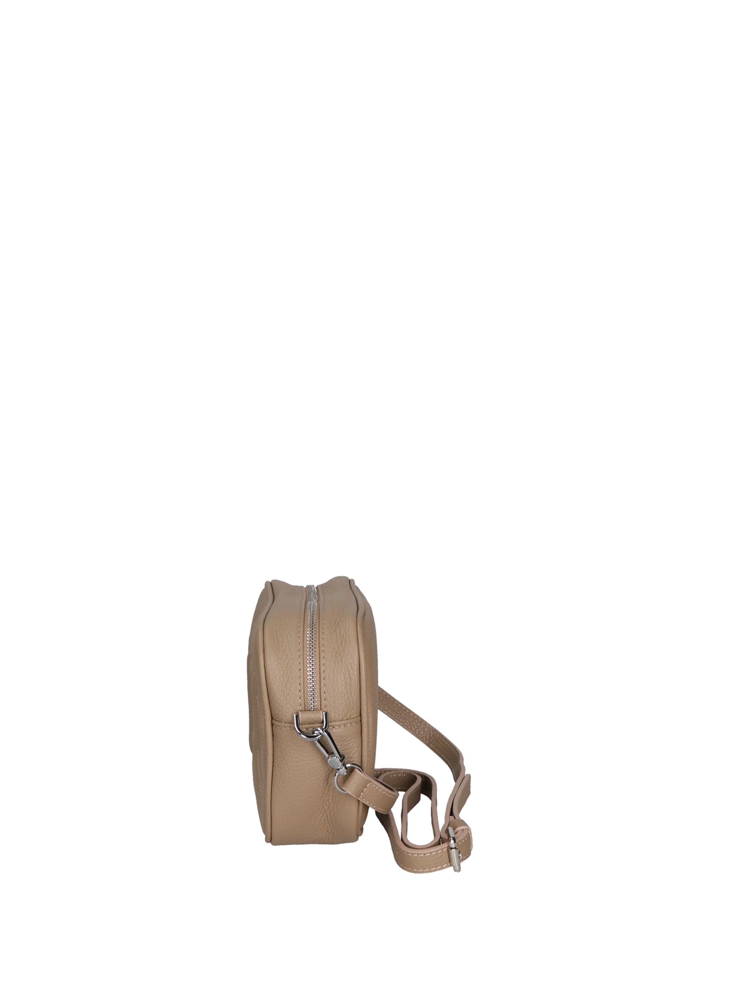 Borsa a tracolla 'Borsa a Tracolla Donna Pelle Virginia Rhinè Zip' di Virginia Rhinè in grigio