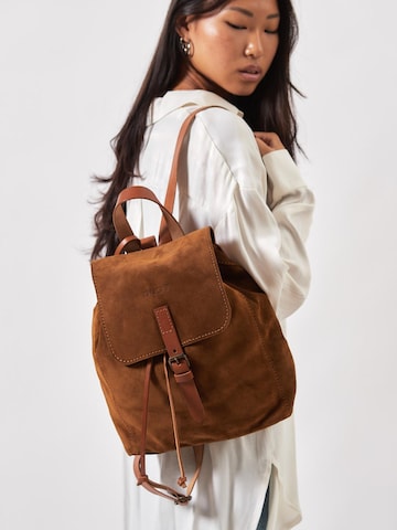 Sac à dos 'Leather Backpack in Suede Brown Venice Collection' THE DUST COMPANY en marron