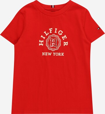 T-Shirt TOMMY HILFIGER en rouge : devant