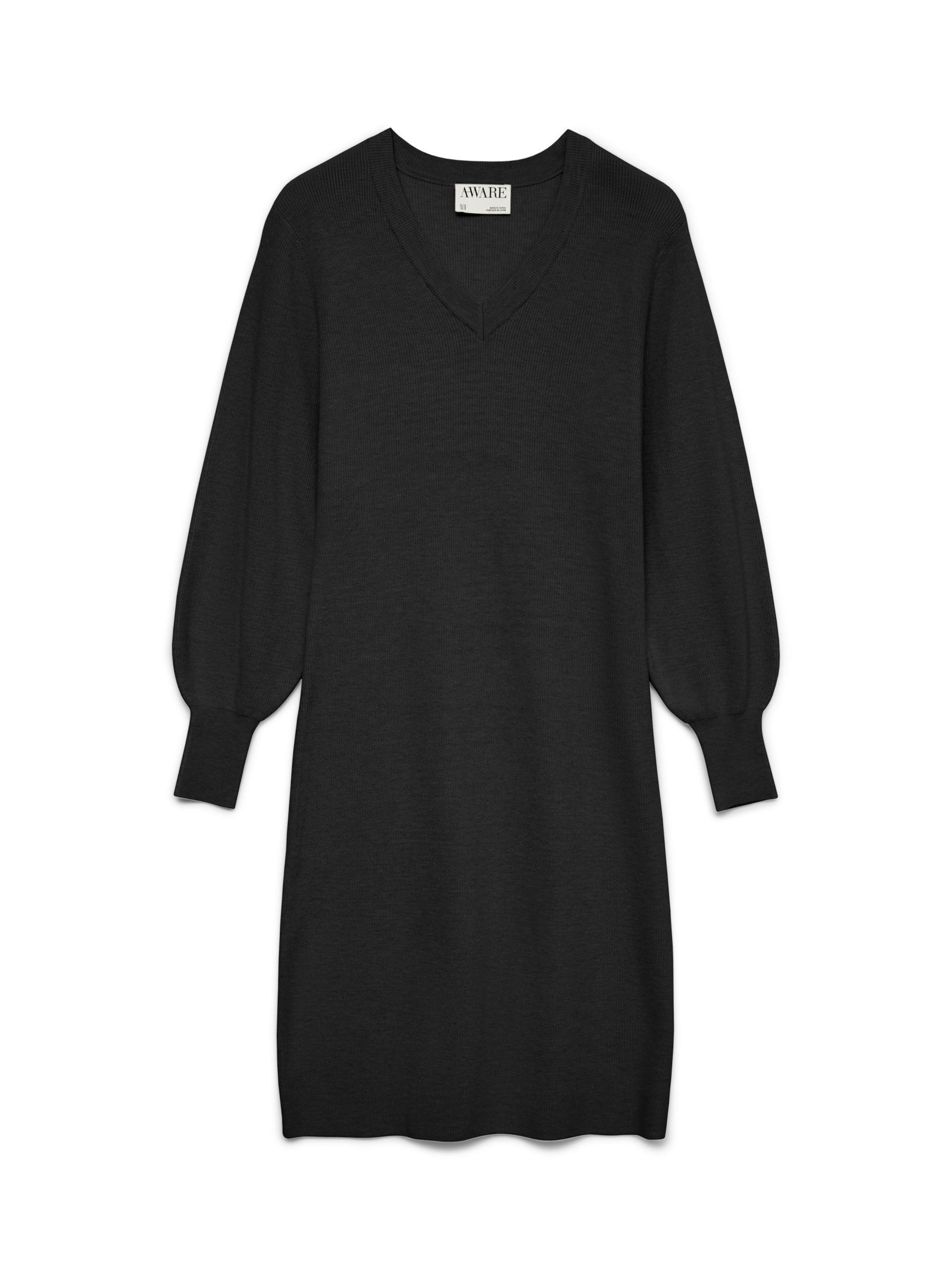 VERO MODA - Vestido de punto 'ALEXANDRA' en negro: frente