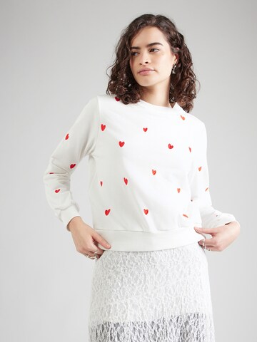 Hailys Sweatshirt 'Lo44ra' in Weiß: Vorderseite