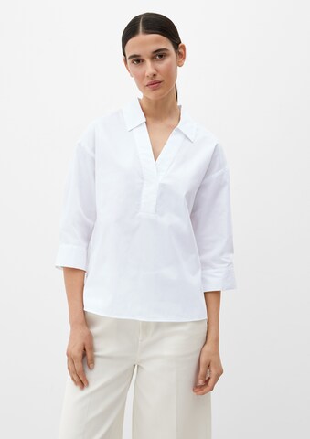 Camicia da donna di s.Oliver BLACK LABEL in bianco: frontale