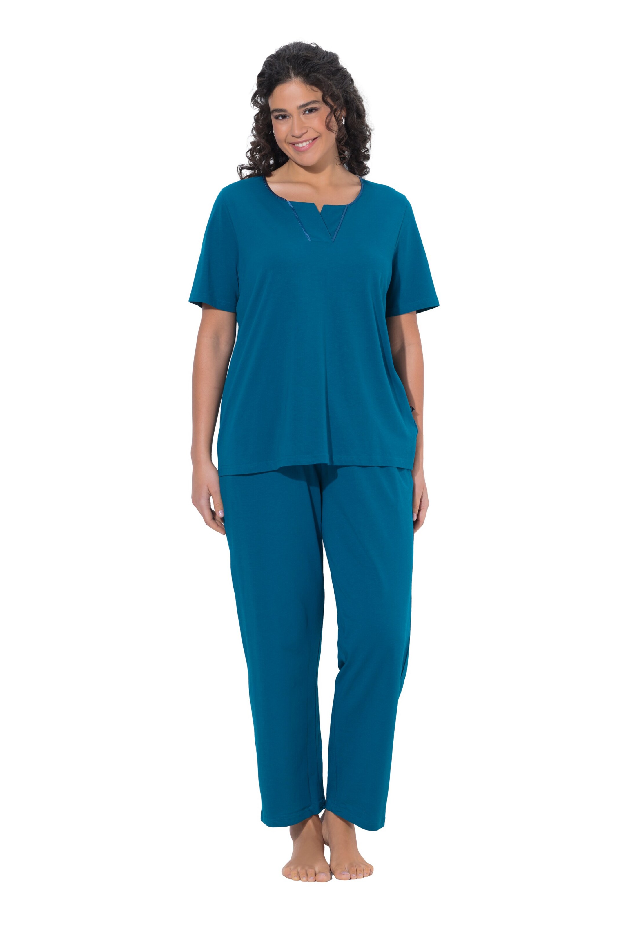 Ulla Popken Pyjama in Blau: Vorderseite