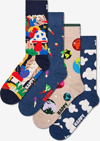 Chaussettes 'Wild And Free' Happy Socks en beige : devant