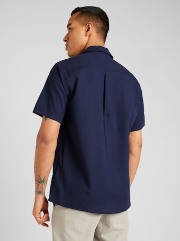 anerkjendt Comfort fit Button Up Shirt 'LEO' in Blue