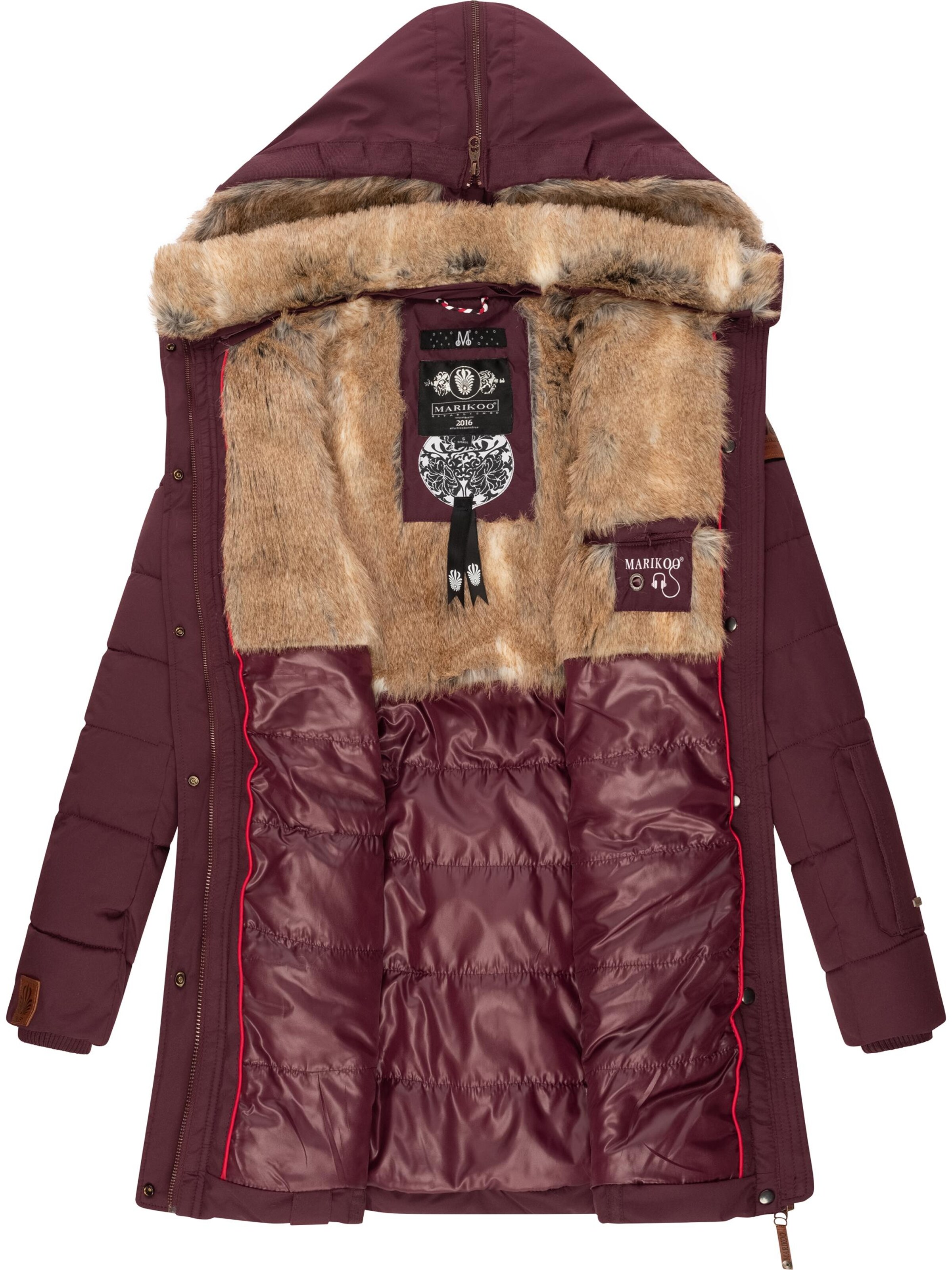 MARIKOO Winter coat in Red