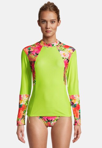 BECO the world of aquasports Functioneel shirt 'Fresh Flowers' in Groen: voorkant