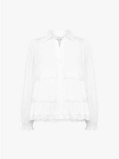 Levete Room Shirt ' LR-ISLA SOLID 135 ' in L in de kleur Wit, Productweergave