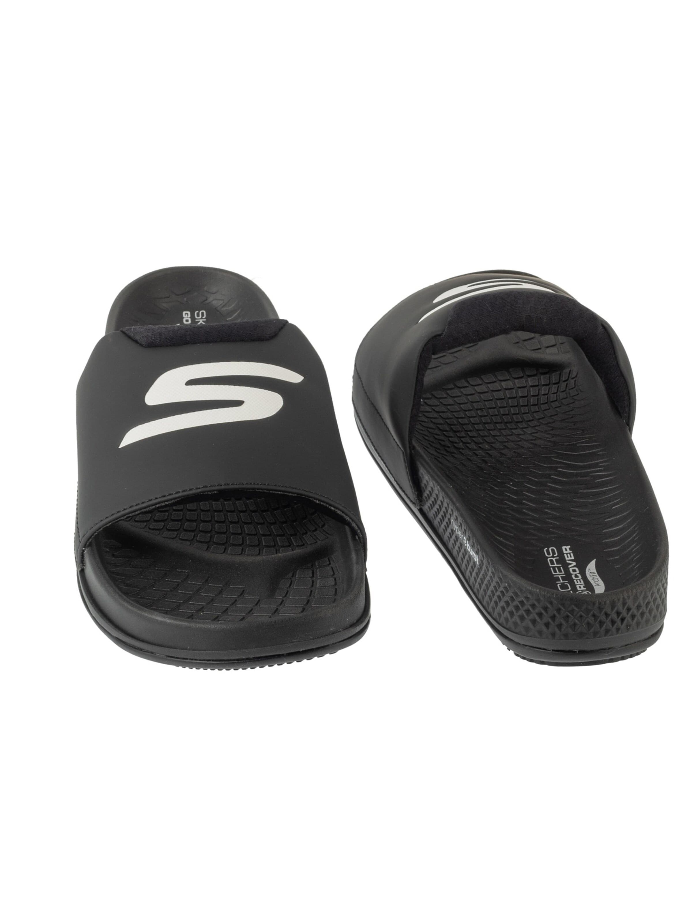 SKECHERS Strand-/badschoen 'Skechers Arch Fit Hyper Slide' in Zwart