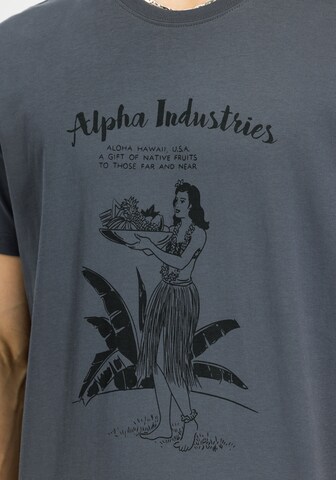 ALPHA INDUSTRIES Футболка 'Hawaii' в Серый