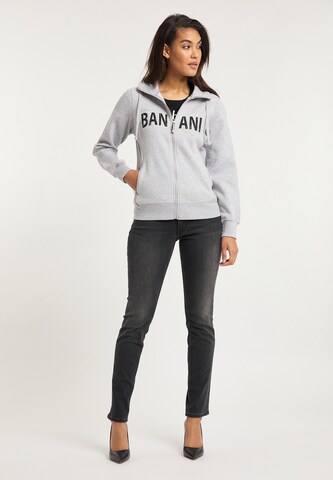 BRUNO BANANI Zip-Up Hoodie in Grey