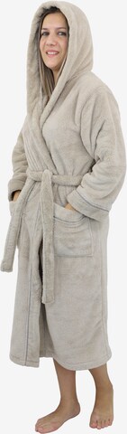 MY HOME Long Bathrobe in Grey: front