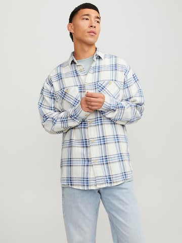 JACK & JONES Comfort fit Button Up Shirt 'Michael' in White: front