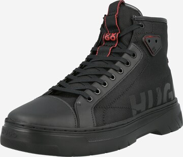 HUGO Ботинки на шнуровке 'Urian Hito Rcyny' в Черный: спереди