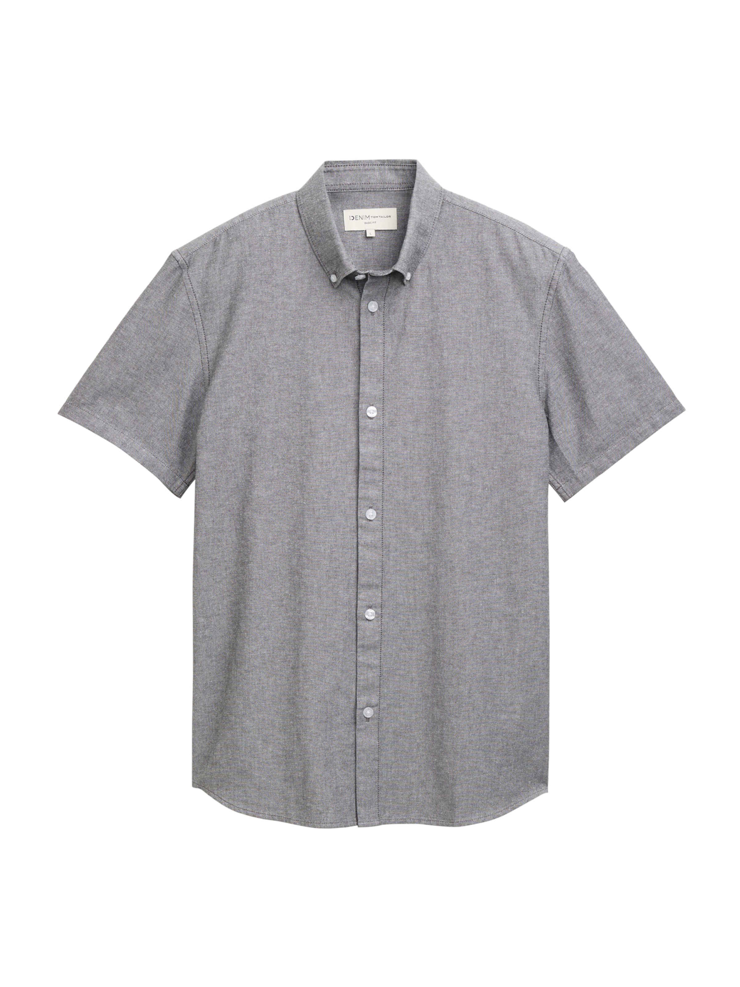 TOM TAILOR DENIM Button Up Shirt in Blue: front