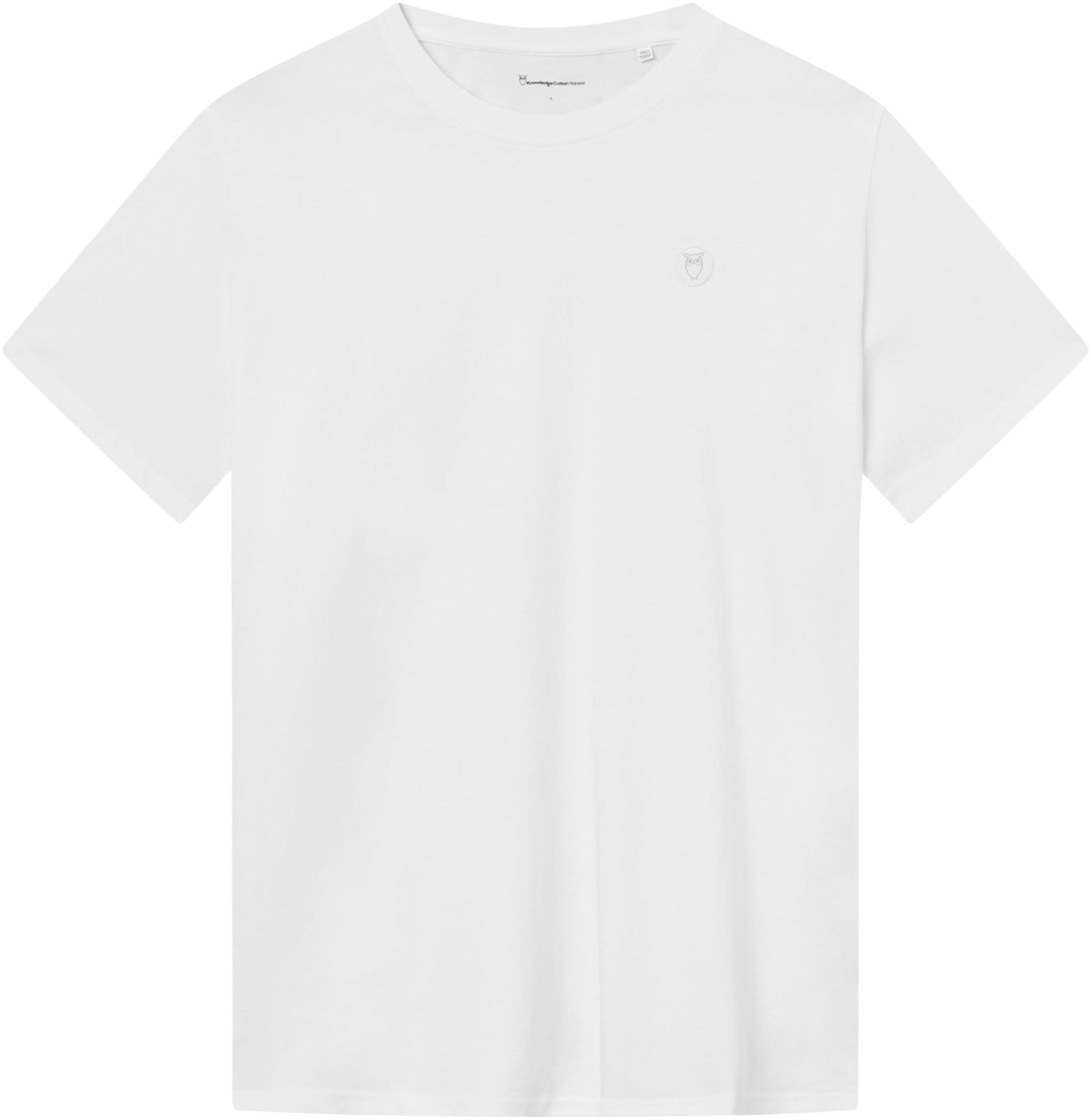 KnowledgeCotton Apparel Koszulka 'ALDER' w kolorze biały: przód