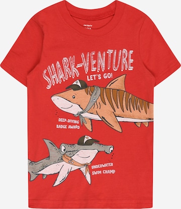 Carter's Μπλουζάκι 'SHARKVENTURE' σε κόκκινο: μπροστά