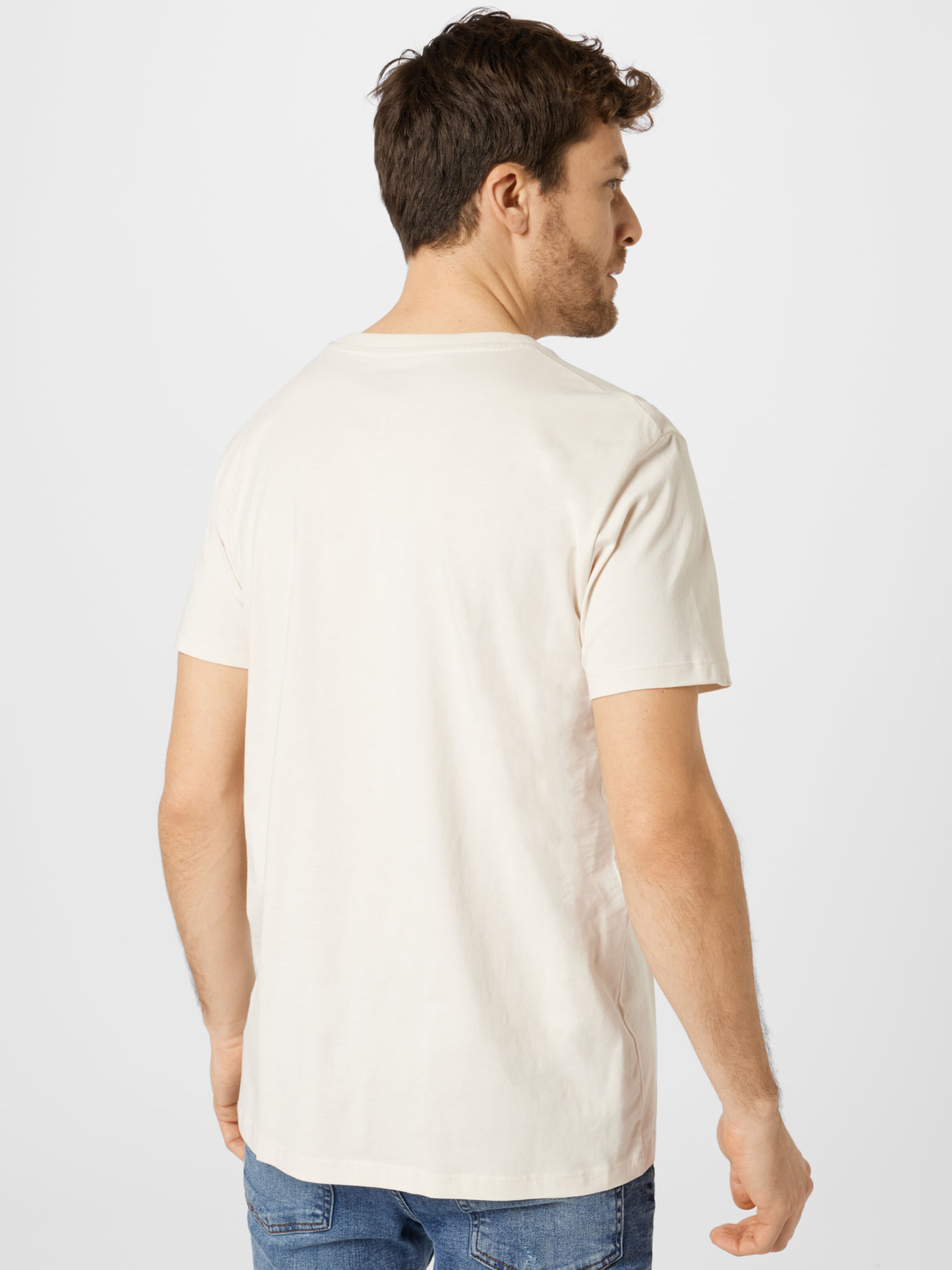 Männer Shirts EDC BY ESPRIT T-Shirt in Kitt - PI86272