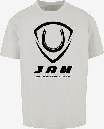 F4NT4STIC T-Shirt 'JAM Showjumping' in Grau: predná strana