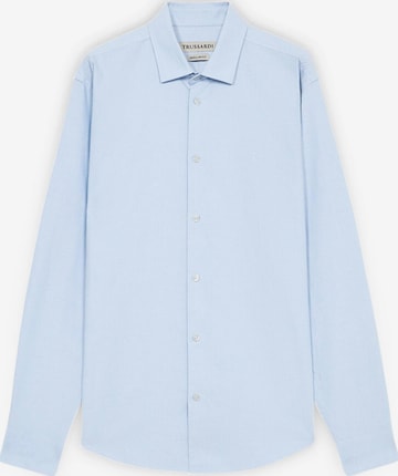Trussardi Regular fit Button Up Shirt in Blue: front