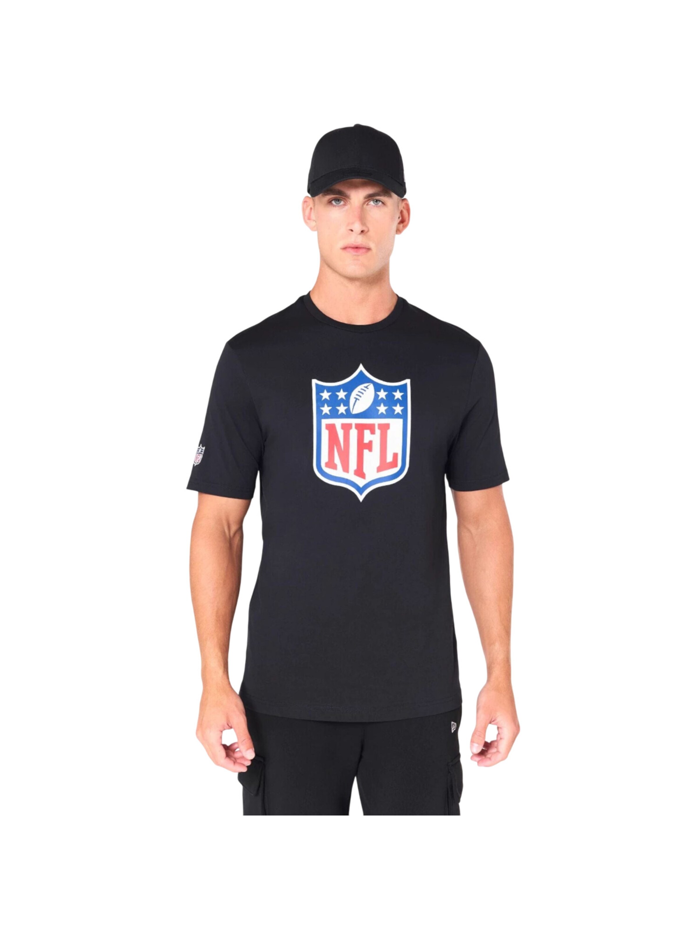NEW ERA Shirt 'NFL Logo' in Black: front
