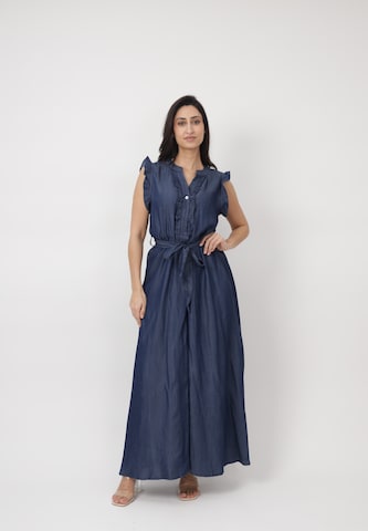 Elara Dress in Blue: front